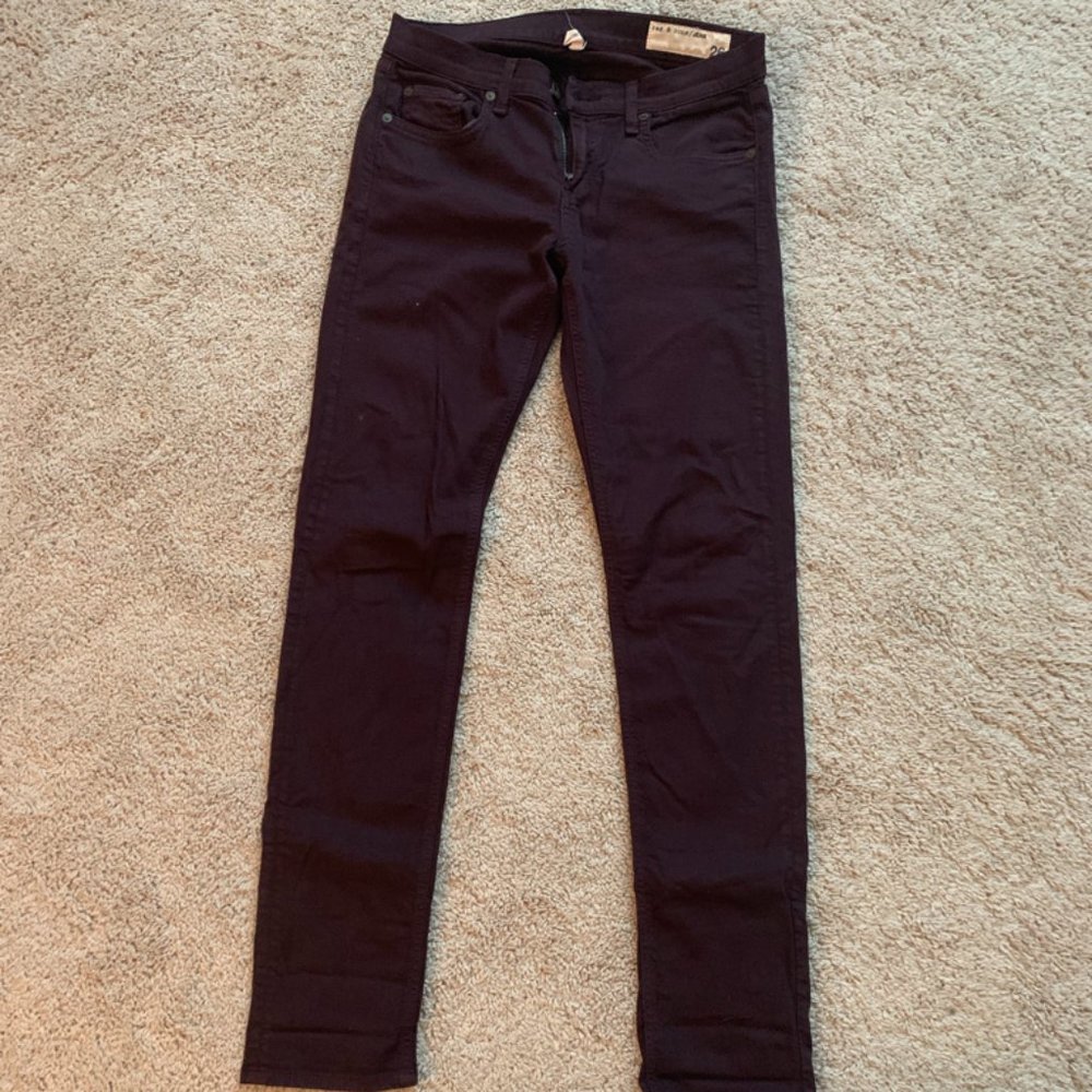 Rag And Bone, maroon Dre jean, size 26